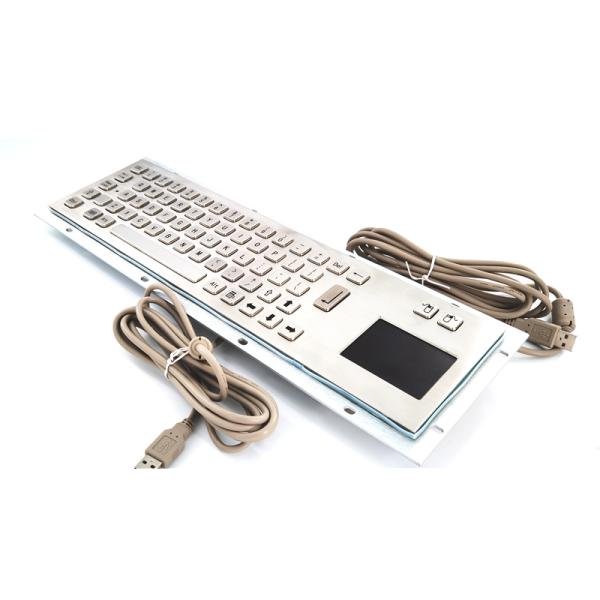 Wired Industrial Keyboard With Touchpad US Layout Front Panel Dimension 392 X 110 Mm