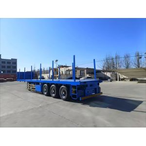 CIMC High Quality Steel 3 Axles 60 Ton with Stake 40ft Container Flatbed Semi