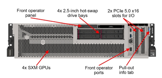 3U Rack Storage Lenovo High Density Servers ThinkSystem SR675 V3