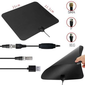 Paste Mounting High Gain Film Flat TV Antenna Digital Indoor UHF VHF Long Range