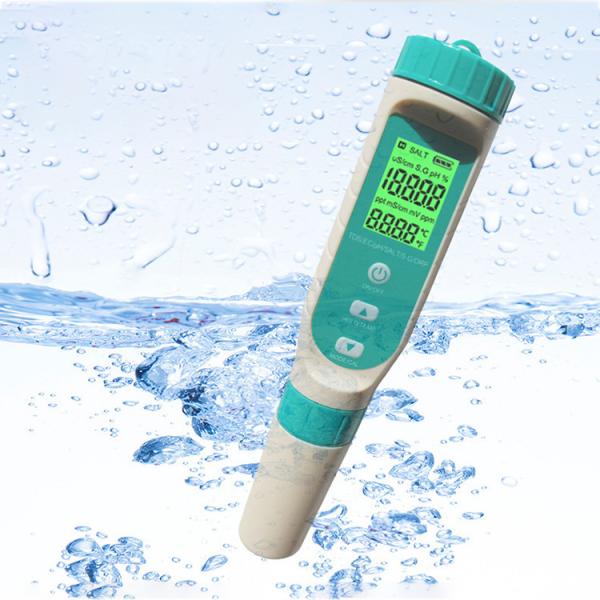 Quality 1PPM 1MV 1US/CM 0.01PH Newest 7 in 1 Digital pH Tester for Multi Parameter Testing for sale
