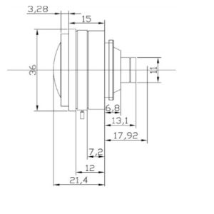 Wholesale φ5.6mm 1/2" 1.79mm manual Iris C mount 5 Megapixel Fisheye Lens, F1.6 panoramic lens, CCL12179MMPC from china suppliers