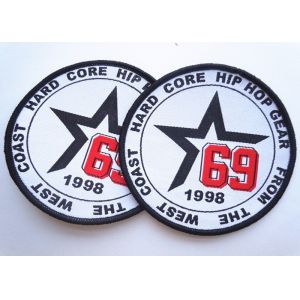 Rubber 3D Custom Clothing Patches Embosssed With Backing