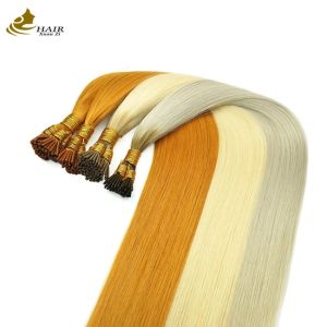 Texture Straight Human Prebonded Hair Extensions Seamless Permable