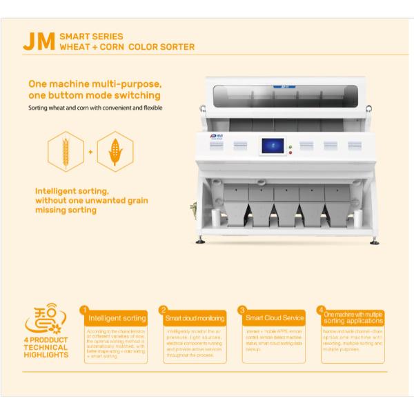 CCD Wheat Color Sorting Machine 2 Chutes 160 Channels