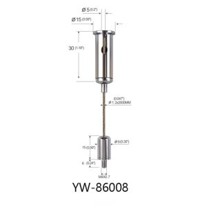 Adjustable Loop And Loop Ceiling Rail Hanging System 0.8mm*1000mm YW86007