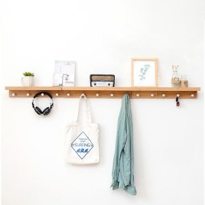 Expandable Wall Mounted Bamboo Towel Rack with Shelf The Essential Storage