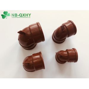 Round Head Code Pn16 Pph Red Plumbing Fitting Pipe Elbow 90 Degree Elbow for