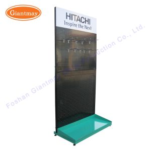Mobile Display Shelf Stand for Stores Floor Metal Rack