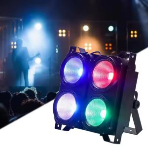 Wholesale 4x100W 4Eyes LED Cob Blinder Light 2 IN 1 Audience Blinder Lights Professional Stage Lighting For Party Dance Floor from china suppliers