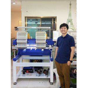 Better than janome two head embroidery machine HOLiAUMA HO1502H cap t-shirt flat