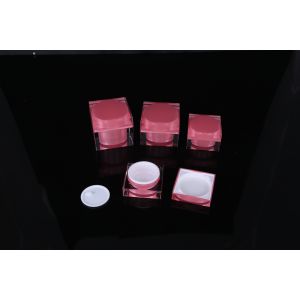 hand lip crystal pump empty square white Screen Printing Airless 30ml Cosmetic