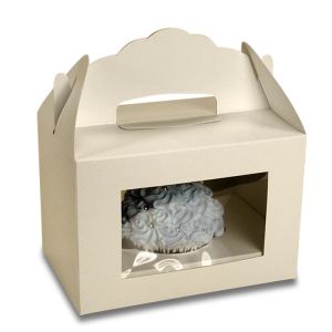 Recyclable CupCake Takeaway Custom Food Packaging Boxes Spot UV