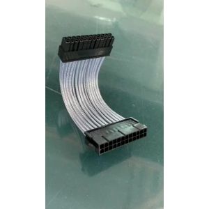 China Wire Harness Power Supply Cable 24 pin ATX Male To Female 18AWG for Main Board on sale