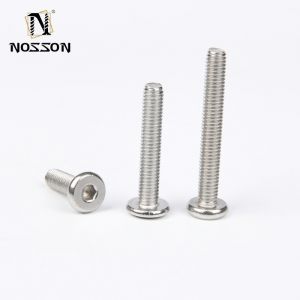 Galvanized Hexagon Socket Countersunk Head Machine Screw for M1.6 M2 M2.5 M3 M4