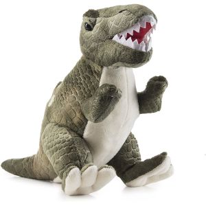 China Green Tyrannosaurus plush toy with long pointed teeth A dinosaur plush toy made of embossed shearing plush on sale