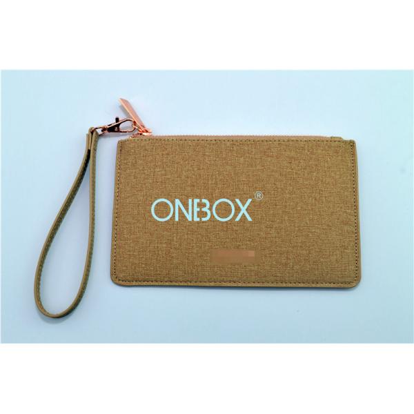 Lady PU Zipper Wallet Bag With Removable Carry Strip