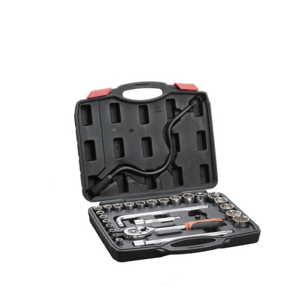 31-Piece 1/2" Socket Wrench Set: Durable for Auto & Mechanical Repairs