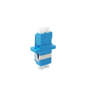FTTH Fiber Optical LC Duplex Adaptor With Flange Bronze Sleeve