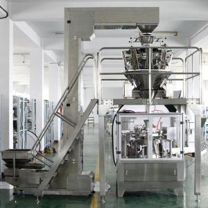 8 Stations Nitrogen Filling Multihead Weigher Packing Machine For Snacks
