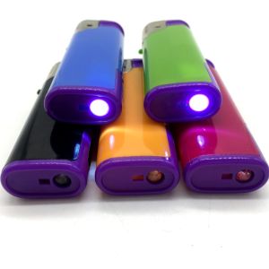 Customizable Windproof Lighter Flameless Electronic Lighter with LED Lamp DY