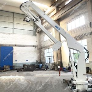 Electro Hydraulic Knuckle Boom Marine Davit Crane 2T8M Running Smoothly