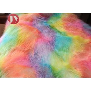 Luxury Extra Soft Washable Faux Fur Fabric , Cuddly Wave Long Pile Plush Fabric