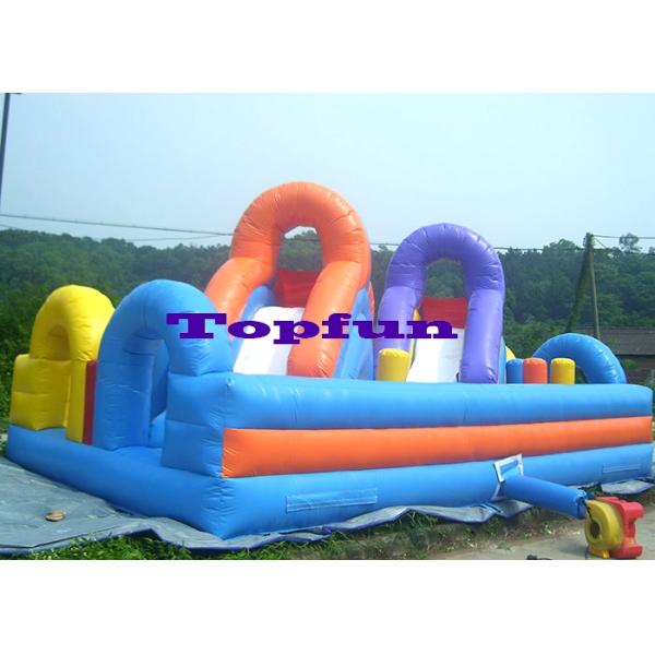 Slide Combi Bouncy Castle For Amusement Park with CE , EN14960 , SGS Certificate