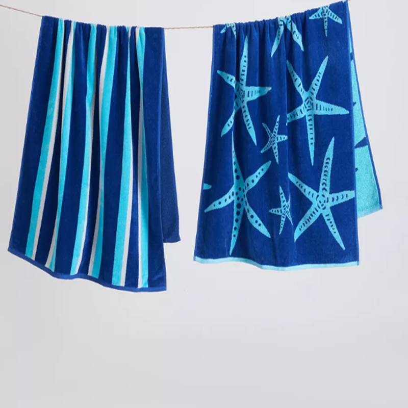 Wholesale Dual Pattern Beach Towel Combo with Premium Cotton Velour and Performance Backing for Versatile Use from china suppliers