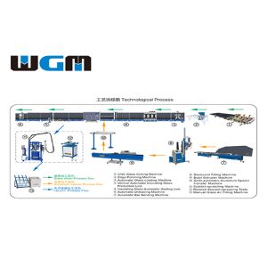 2.1 Meters Long Double Glazing Manufacturing Equipment Omron PLC Controlled