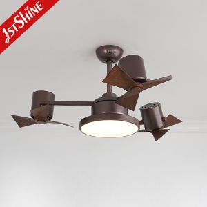 Bedroom Noiseless Plastic Ceiling Fan 44 Inch With Remote Control