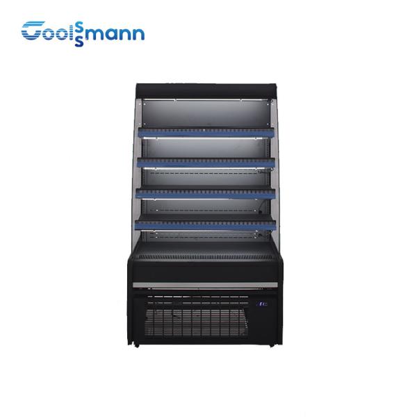 Vertical Food Display Cooler , Air Curtain Open Display Refrigerator Cabinet