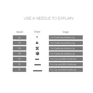 Disposable Needles For Permanent Makeup Tattoo Machine 0.35MM Eyebrow Lips