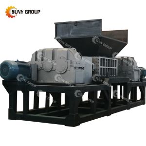 2300KG Capacity Glass Bottle Double Shaft Shredder Machine with Customizable