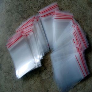 Small Transparent Plastic Pouches Packaging With Zipper For Earring Package