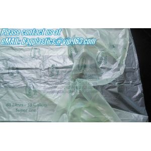 Compostable Trash Bags biodegradable custom logo printed, Carrier Punch Hole