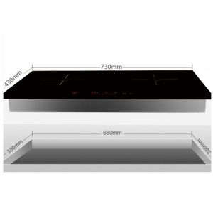 240V Double Burner Induction Cooktop With Heat Indicator