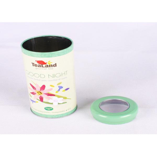 Round Cylinder Gourmet Tea Tin Box