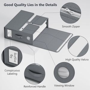 Sheet Organizers And Storage, 4-Pack, Queen/King Size (Grey), Bed Sheet