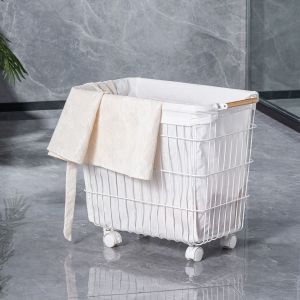 Wholesale Customized Square Metal Laundry Basket , Rolling Metal Laundry Hamper from china suppliers