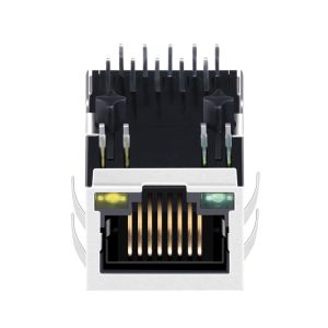 R/A Shield Mounting Magnetic RJ45 Jack 10/100/1000Mbps LPJG4887GENL JXD0-0002NL