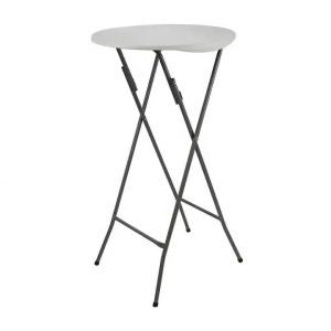 Mail Packing 60cm Round White Plastic Mini Bar Dining Table with Customized