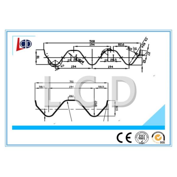 Highway Cold Roll Forming Machine , Steel Roll Forming Machine CE / SGS
