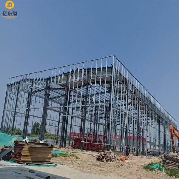 Quality Double Span Prefabricated Steel Warehouse Building with H-Section Frame for sale