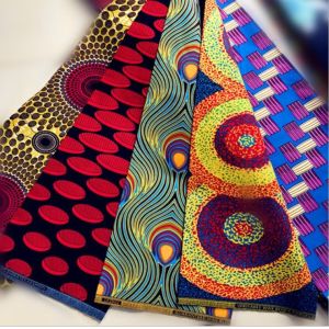 35 Years Professional 100% Polyester Kente Design Wax Printing Fabric 6yds Piece