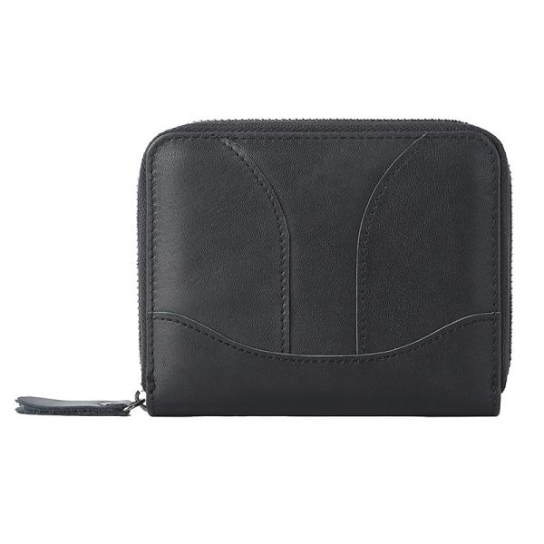 None Pattern Genuine Leather RFID Blocking Card Holder with Zipper and Custom Logo