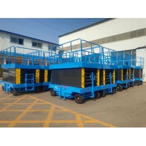 300kgs 12m Suspended Platform Upright Scissor Lifts For Aerial Work