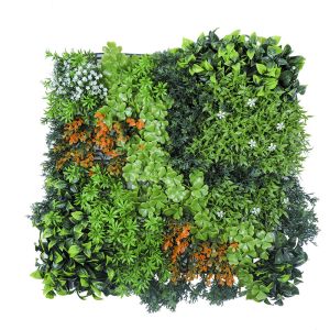 Home Decorative PE Artificial Plant Wall Ornaments Plastic Grass Backdrop Panel