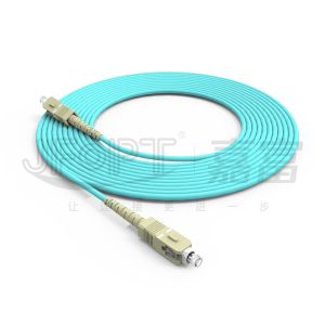 SC to SC MM Fiber Optic Patch Cord LSZH APC Fiber Connector ROHS Standard 10M