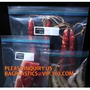 China FDA food storage freezer bags reclosable Zip lockkk bags in color box, Double Seal Zip lockkk Aluminium Foil Packing Bag with W on sale